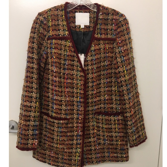 Ett:twa by Anthropology Harlequin Tweed blazer - Picture 2 of 8